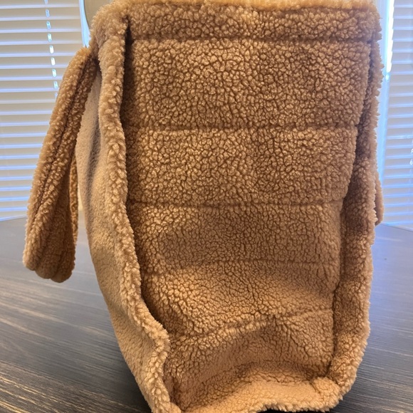 Victoria Secret Tote Plush Tote Bag Light Brown - Picture 2 of 3